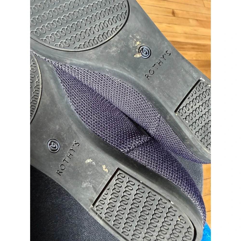 Rothy's The Point navy blue ballet flats